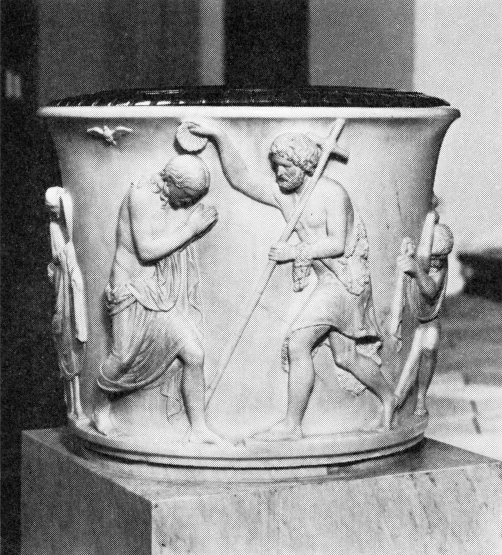 Detalje af døbefont i Faaborg kirke