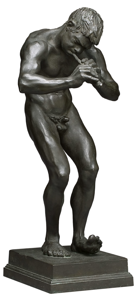 Fløjtespiller/Skalmejespiller, ca. 1931. Bronze, AMCN/1984/0952