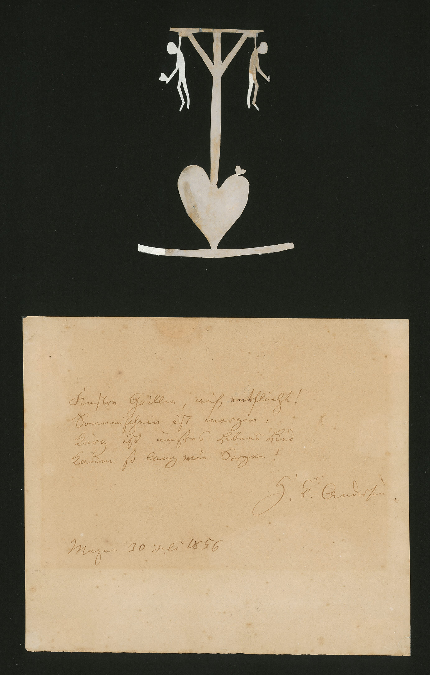 Papirklip: Hjertetyv, 1856